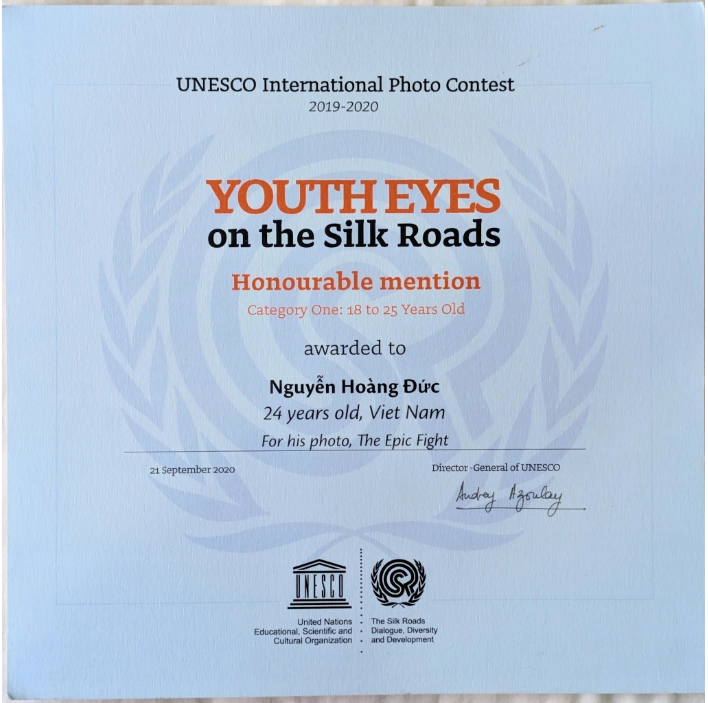 UNESCO Honourable Mention certificate