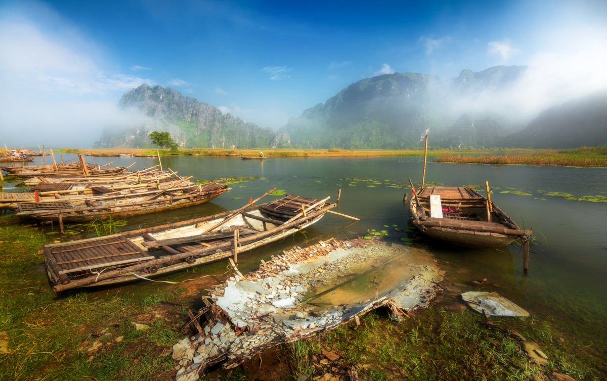 Misty Morning at Van Long Nature Reserve - Ninh Binh