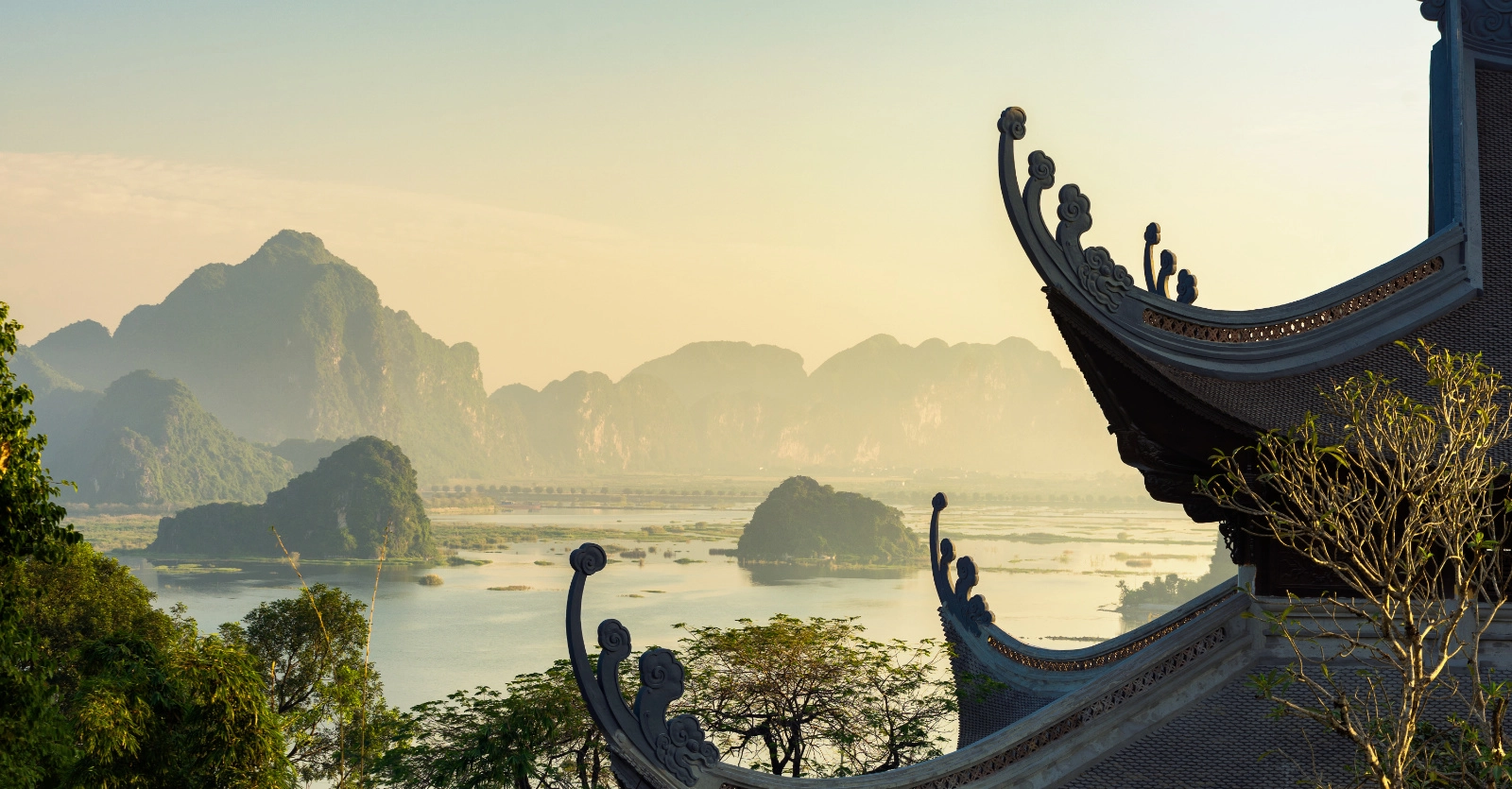 Front view of Tam Chuc Pagoda - Ninh Binh